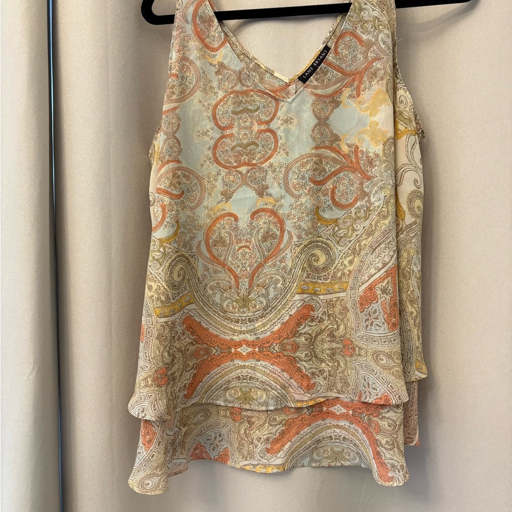 Lane Bryant Modern Swing Double-Layer Chiffon Tank
